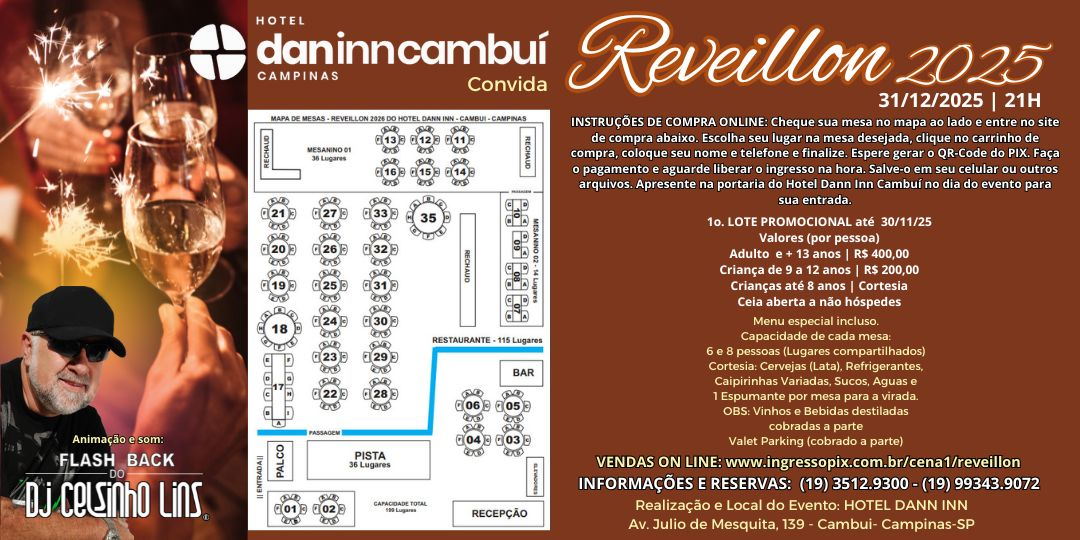 REVEILLON DO HOTEL DANN INN CAMBUÍ 2026